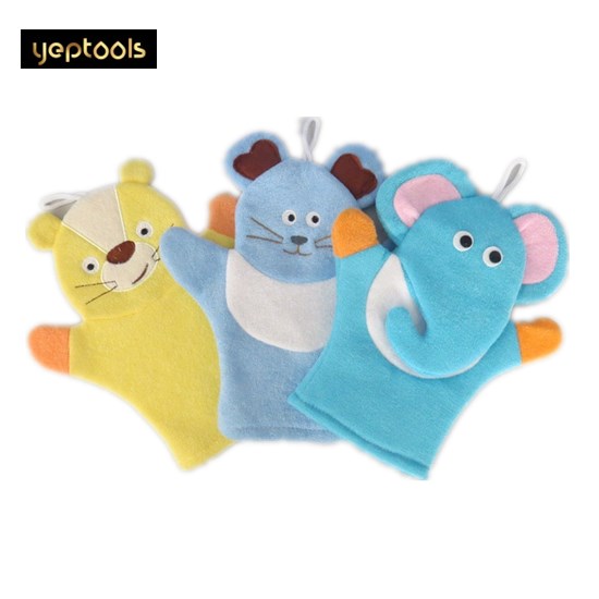 Forest animals shower gloves