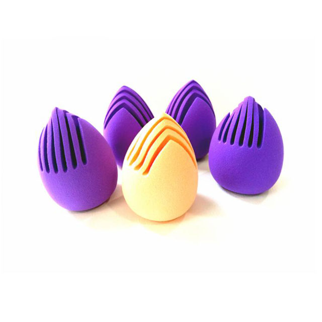 Water Droplets With Brush Shaped Makeup Sponge