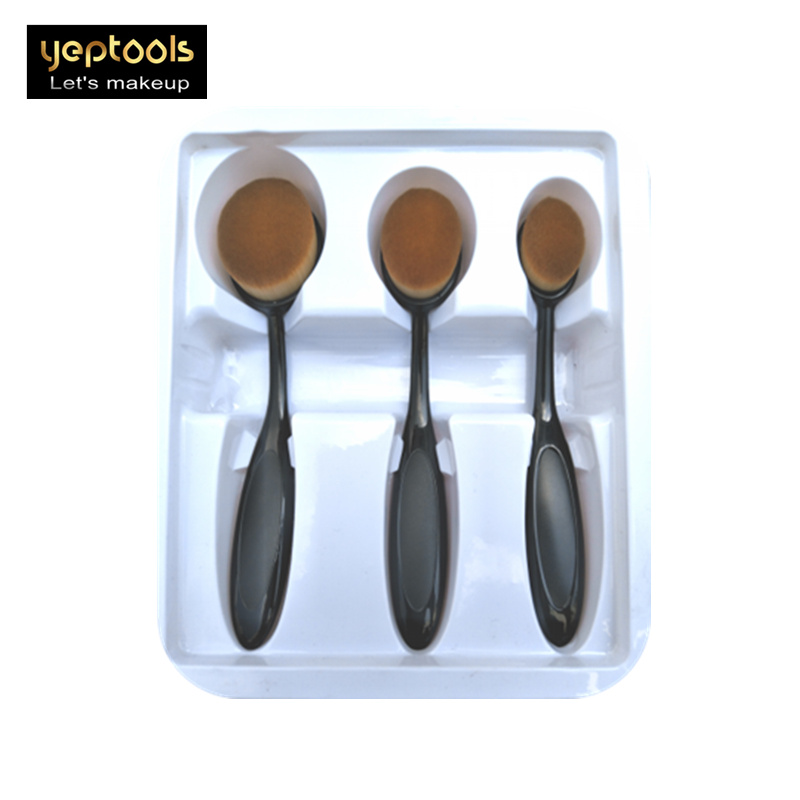 3PCS Teeth Brush Shaped Makeup Brush Sets