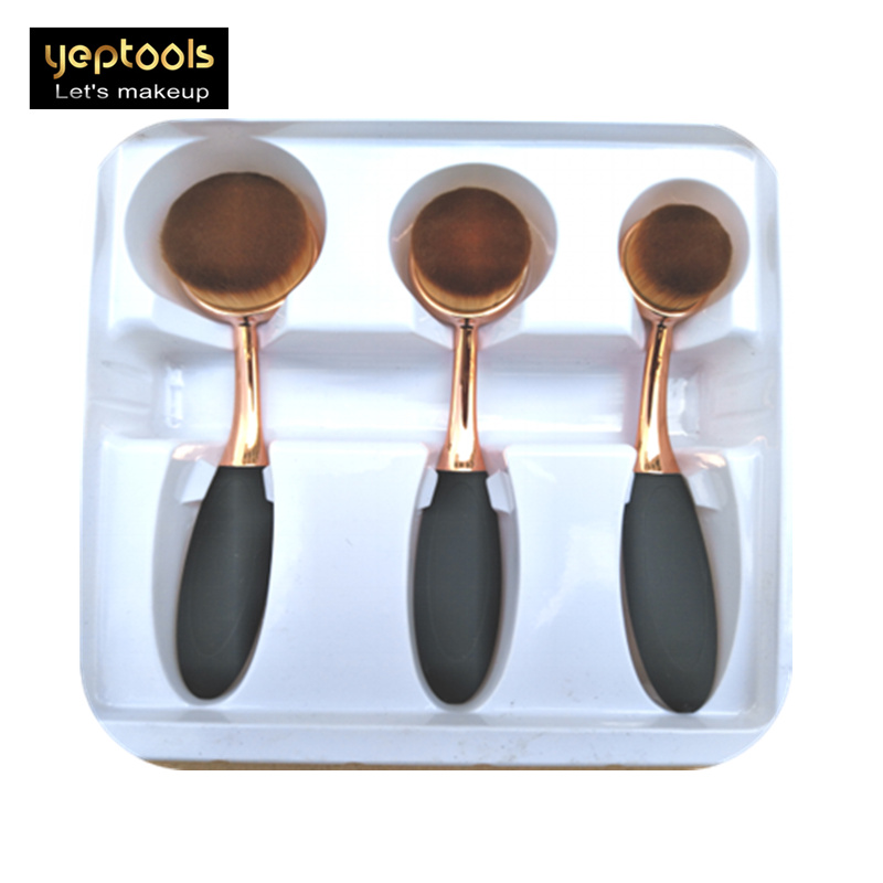 3PCS Teeth Brush Shaped Makeup Brush Sets