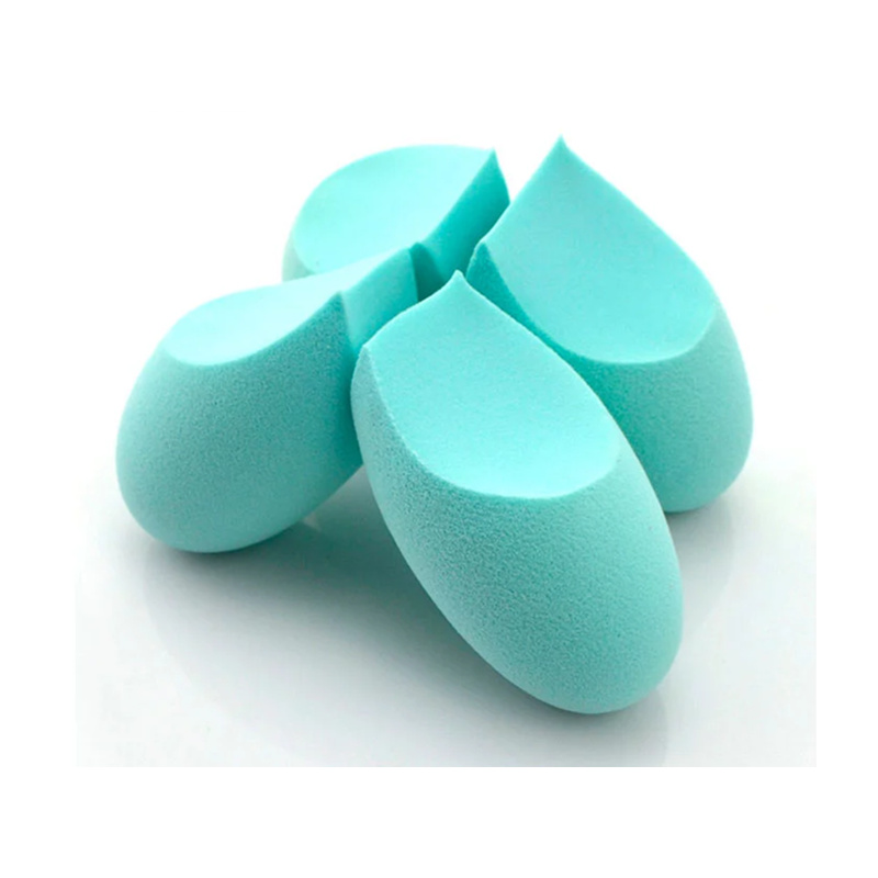 Olive With 2Sides Cutting Shaped Makeup Sponge